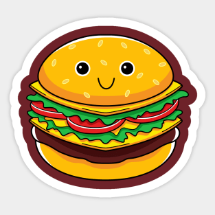 Cute Burger Sticker